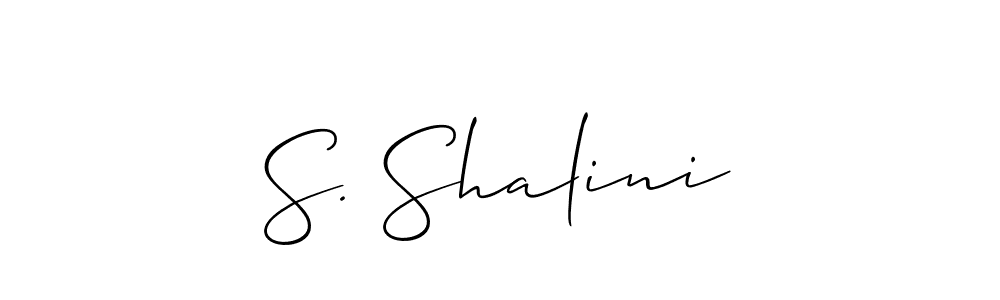 Design your own signature with our free online signature maker. With this signature software, you can create a handwritten (Allison_Script) signature for name S. Shalini. S. Shalini signature style 2 images and pictures png