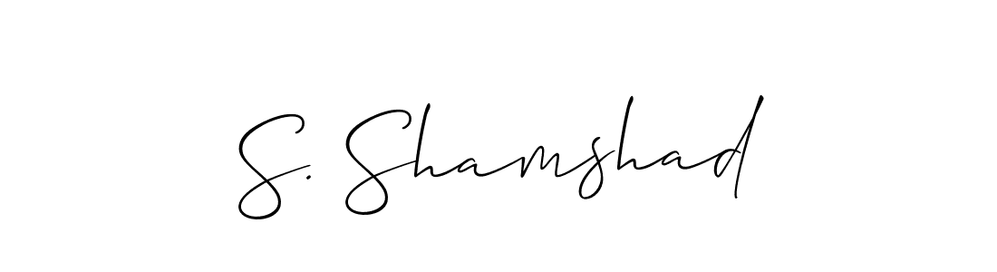 Best and Professional Signature Style for S. Shamshad. Allison_Script Best Signature Style Collection. S. Shamshad signature style 2 images and pictures png