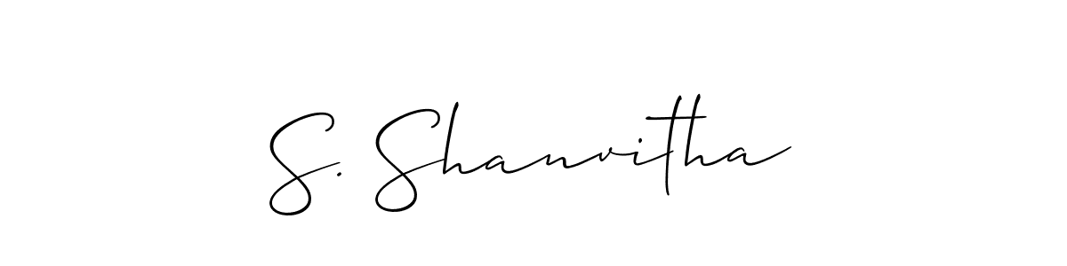 Also we have S. Shanvitha name is the best signature style. Create professional handwritten signature collection using Allison_Script autograph style. S. Shanvitha signature style 2 images and pictures png