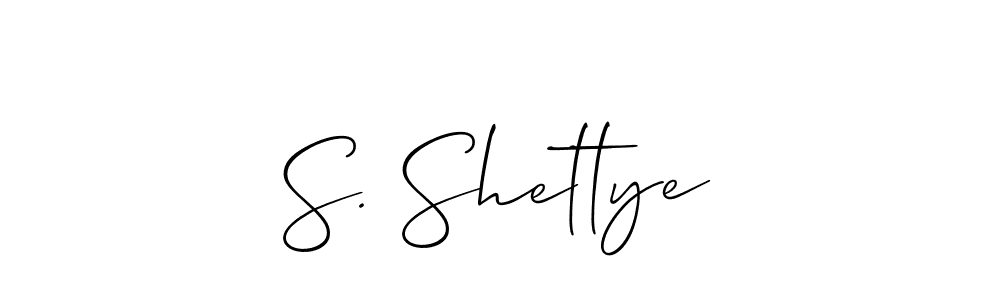 Allison_Script is a professional signature style that is perfect for those who want to add a touch of class to their signature. It is also a great choice for those who want to make their signature more unique. Get S. Shettye name to fancy signature for free. S. Shettye signature style 2 images and pictures png