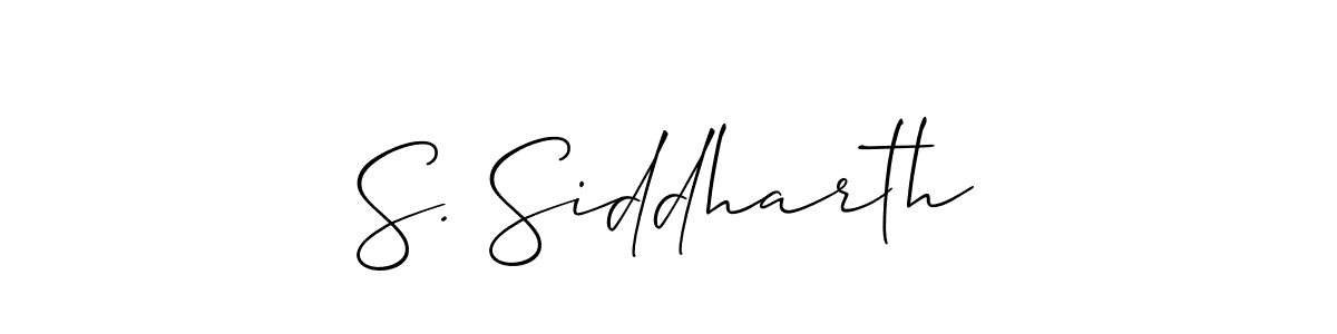 Best and Professional Signature Style for S. Siddharth. Allison_Script Best Signature Style Collection. S. Siddharth signature style 2 images and pictures png