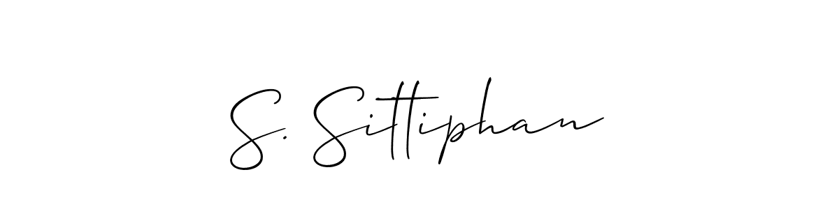 Make a short S. Sittiphan signature style. Manage your documents anywhere anytime using Allison_Script. Create and add eSignatures, submit forms, share and send files easily. S. Sittiphan signature style 2 images and pictures png