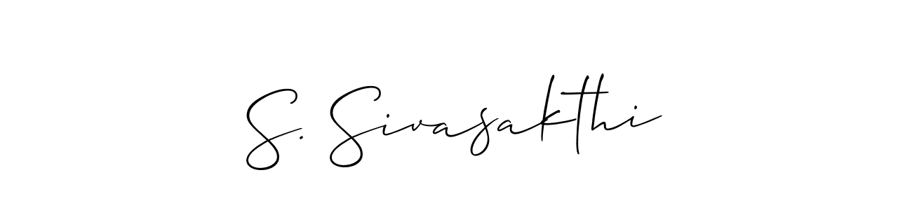 Design your own signature with our free online signature maker. With this signature software, you can create a handwritten (Allison_Script) signature for name S. Sivasakthi. S. Sivasakthi signature style 2 images and pictures png