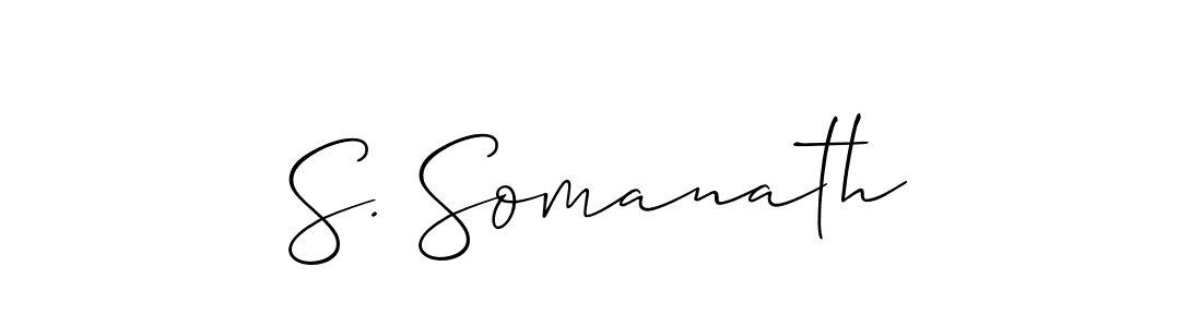 Create a beautiful signature design for name S. Somanath. With this signature (Allison_Script) fonts, you can make a handwritten signature for free. S. Somanath signature style 2 images and pictures png