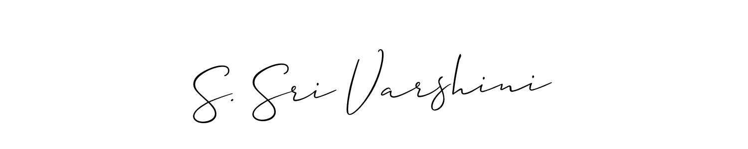 if you are searching for the best signature style for your name S. Sri Varshini. so please give up your signature search. here we have designed multiple signature styles  using Allison_Script. S. Sri Varshini signature style 2 images and pictures png