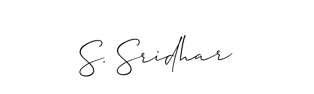 Make a beautiful signature design for name S. Sridhar. With this signature (Allison_Script) style, you can create a handwritten signature for free. S. Sridhar signature style 2 images and pictures png