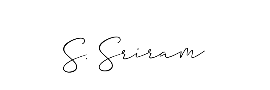 Also we have S. Sriram name is the best signature style. Create professional handwritten signature collection using Allison_Script autograph style. S. Sriram signature style 2 images and pictures png