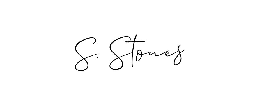 Use a signature maker to create a handwritten signature online. With this signature software, you can design (Allison_Script) your own signature for name S. Stones. S. Stones signature style 2 images and pictures png