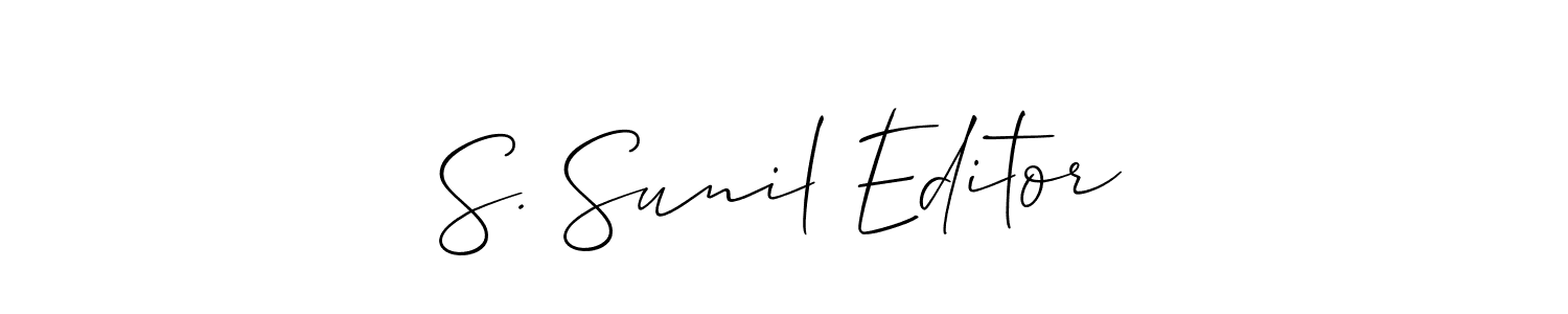 How to Draw S. Sunil Editor signature style? Allison_Script is a latest design signature styles for name S. Sunil Editor. S. Sunil Editor signature style 2 images and pictures png