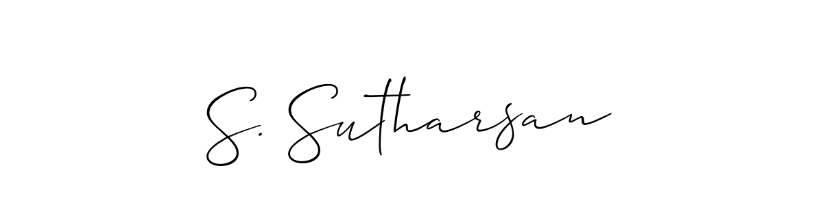 Similarly Allison_Script is the best handwritten signature design. Signature creator online .You can use it as an online autograph creator for name S. Sutharsan. S. Sutharsan signature style 2 images and pictures png