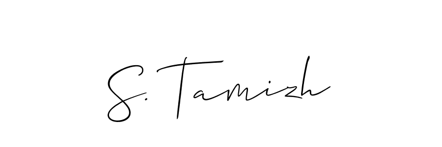 How to Draw S. Tamizh signature style? Allison_Script is a latest design signature styles for name S. Tamizh. S. Tamizh signature style 2 images and pictures png