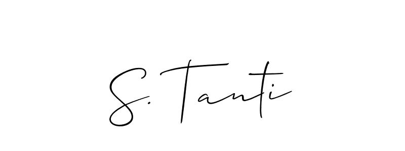 S. Tanti stylish signature style. Best Handwritten Sign (Allison_Script) for my name. Handwritten Signature Collection Ideas for my name S. Tanti. S. Tanti signature style 2 images and pictures png