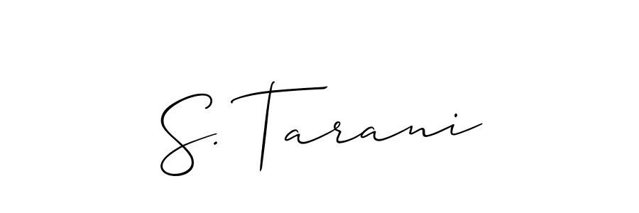 Check out images of Autograph of S. Tarani name. Actor S. Tarani Signature Style. Allison_Script is a professional sign style online. S. Tarani signature style 2 images and pictures png