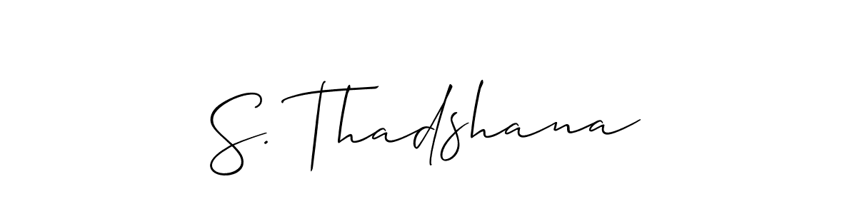 Create a beautiful signature design for name S. Thadshana. With this signature (Allison_Script) fonts, you can make a handwritten signature for free. S. Thadshana signature style 2 images and pictures png