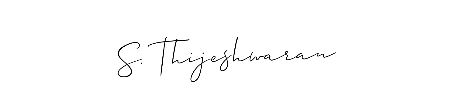 Also we have S. Thijeshwaran name is the best signature style. Create professional handwritten signature collection using Allison_Script autograph style. S. Thijeshwaran signature style 2 images and pictures png