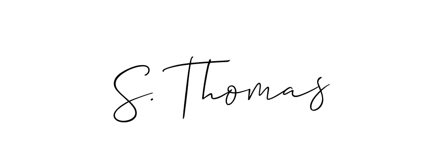 if you are searching for the best signature style for your name S. Thomas. so please give up your signature search. here we have designed multiple signature styles  using Allison_Script. S. Thomas signature style 2 images and pictures png