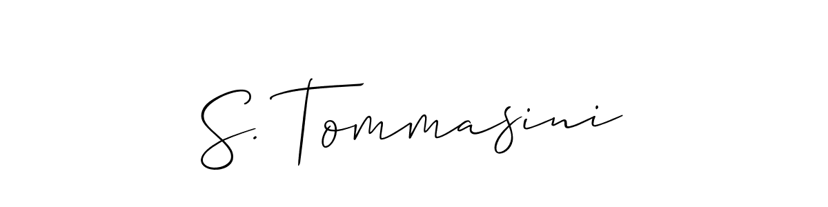 Make a short S. Tommasini signature style. Manage your documents anywhere anytime using Allison_Script. Create and add eSignatures, submit forms, share and send files easily. S. Tommasini signature style 2 images and pictures png