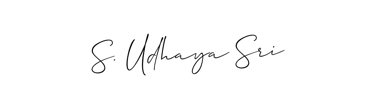 How to Draw S. Udhaya Sri signature style? Allison_Script is a latest design signature styles for name S. Udhaya Sri. S. Udhaya Sri signature style 2 images and pictures png