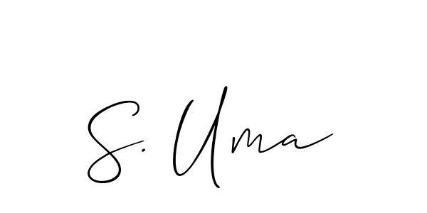 It looks lik you need a new signature style for name S. Uma. Design unique handwritten (Allison_Script) signature with our free signature maker in just a few clicks. S. Uma signature style 2 images and pictures png