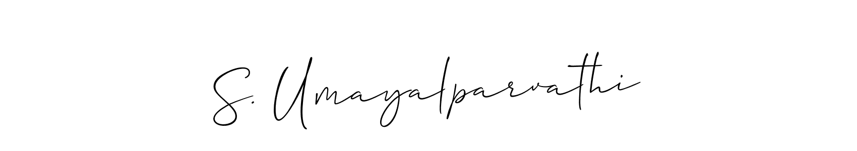 Design your own signature with our free online signature maker. With this signature software, you can create a handwritten (Allison_Script) signature for name S. Umayalparvathi. S. Umayalparvathi signature style 2 images and pictures png