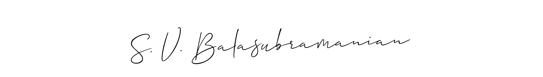 How to make S. V. Balasubramanian signature? Allison_Script is a professional autograph style. Create handwritten signature for S. V. Balasubramanian name. S. V. Balasubramanian signature style 2 images and pictures png