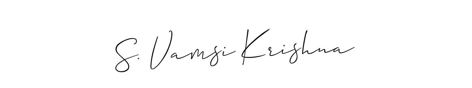 Make a beautiful signature design for name S. Vamsi Krishna. With this signature (Allison_Script) style, you can create a handwritten signature for free. S. Vamsi Krishna signature style 2 images and pictures png