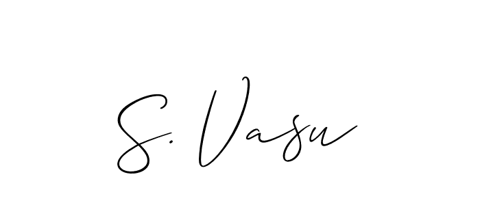 You should practise on your own different ways (Allison_Script) to write your name (S. Vasu) in signature. don't let someone else do it for you. S. Vasu signature style 2 images and pictures png