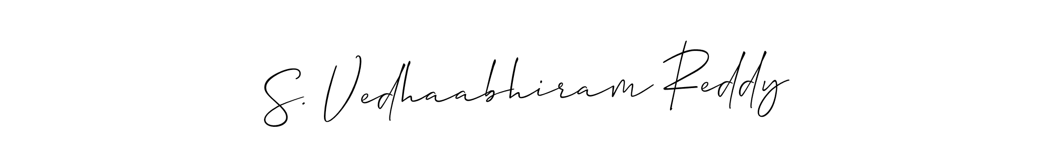 Use a signature maker to create a handwritten signature online. With this signature software, you can design (Allison_Script) your own signature for name S. Vedhaabhiram Reddy. S. Vedhaabhiram Reddy signature style 2 images and pictures png