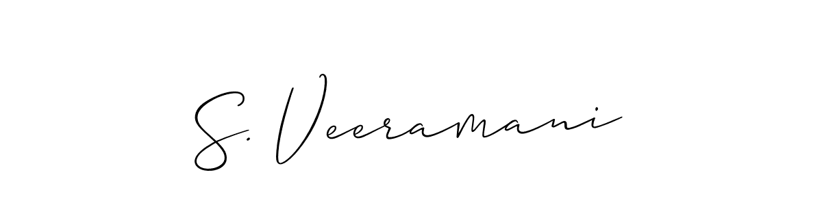 S. Veeramani stylish signature style. Best Handwritten Sign (Allison_Script) for my name. Handwritten Signature Collection Ideas for my name S. Veeramani. S. Veeramani signature style 2 images and pictures png