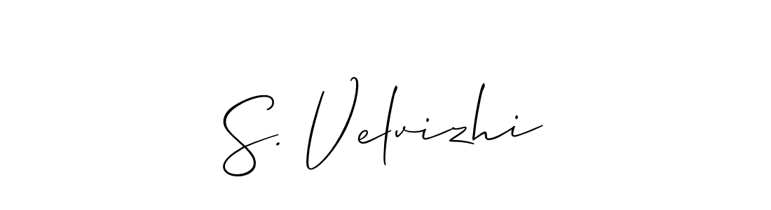 Create a beautiful signature design for name S. Velvizhi. With this signature (Allison_Script) fonts, you can make a handwritten signature for free. S. Velvizhi signature style 2 images and pictures png