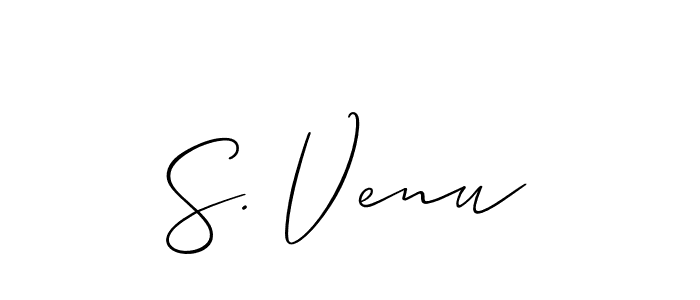 Create a beautiful signature design for name S. Venu. With this signature (Allison_Script) fonts, you can make a handwritten signature for free. S. Venu signature style 2 images and pictures png