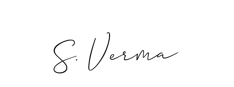 How to Draw S. Verma signature style? Allison_Script is a latest design signature styles for name S. Verma. S. Verma signature style 2 images and pictures png