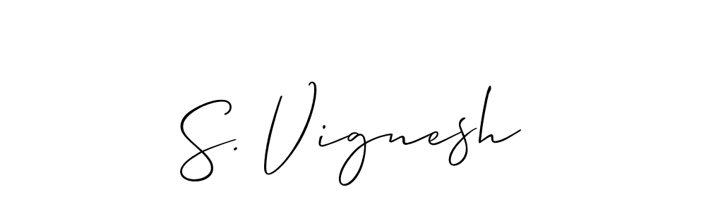 Make a short S. Vignesh signature style. Manage your documents anywhere anytime using Allison_Script. Create and add eSignatures, submit forms, share and send files easily. S. Vignesh signature style 2 images and pictures png