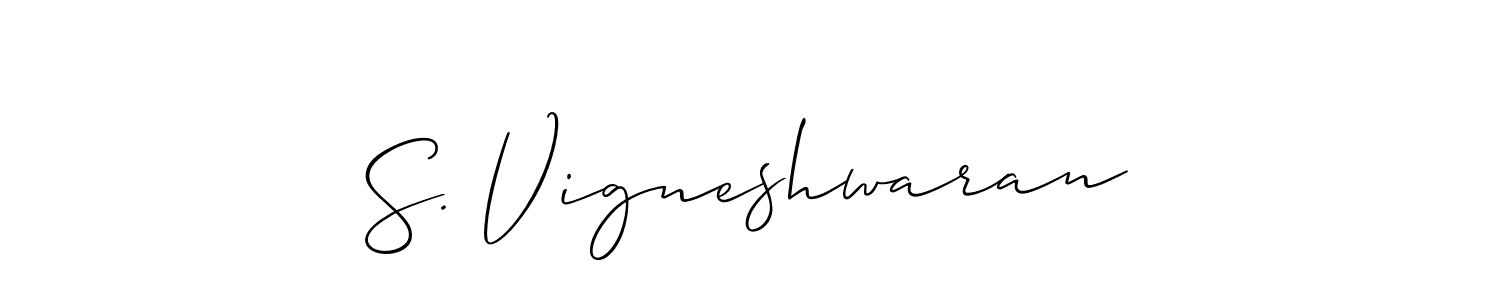 Also You can easily find your signature by using the search form. We will create S. Vigneshwaran name handwritten signature images for you free of cost using Allison_Script sign style. S. Vigneshwaran signature style 2 images and pictures png