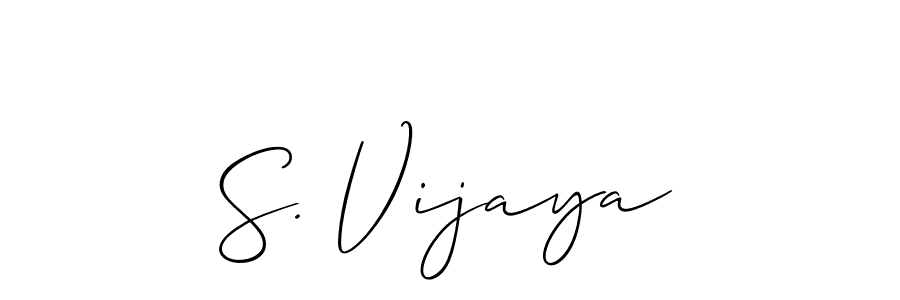 How to make S. Vijaya name signature. Use Allison_Script style for creating short signs online. This is the latest handwritten sign. S. Vijaya signature style 2 images and pictures png