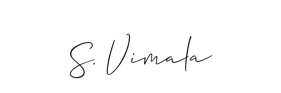 S. Vimala stylish signature style. Best Handwritten Sign (Allison_Script) for my name. Handwritten Signature Collection Ideas for my name S. Vimala. S. Vimala signature style 2 images and pictures png