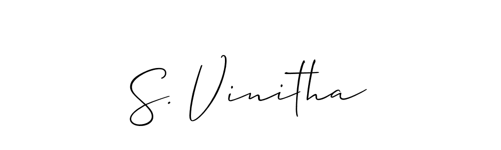 S. Vinitha stylish signature style. Best Handwritten Sign (Allison_Script) for my name. Handwritten Signature Collection Ideas for my name S. Vinitha. S. Vinitha signature style 2 images and pictures png