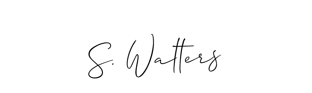 How to make S. Walters signature? Allison_Script is a professional autograph style. Create handwritten signature for S. Walters name. S. Walters signature style 2 images and pictures png