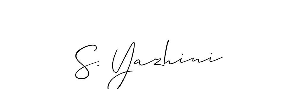 Also we have S. Yazhini name is the best signature style. Create professional handwritten signature collection using Allison_Script autograph style. S. Yazhini signature style 2 images and pictures png