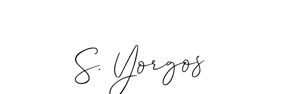 How to make S. Yorgos signature? Allison_Script is a professional autograph style. Create handwritten signature for S. Yorgos name. S. Yorgos signature style 2 images and pictures png