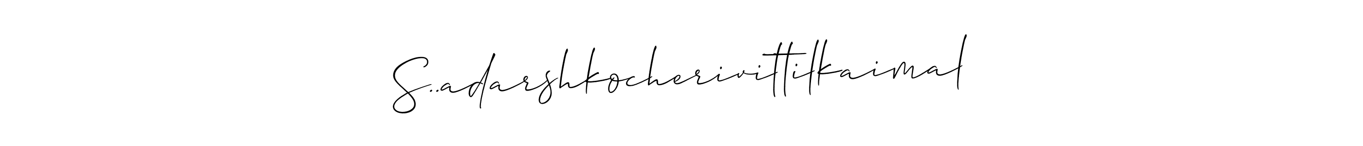 How to make S..adarshkocherivittilkaimal signature? Allison_Script is a professional autograph style. Create handwritten signature for S..adarshkocherivittilkaimal name. S..adarshkocherivittilkaimal signature style 2 images and pictures png