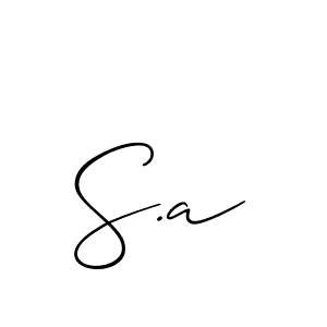 Make a beautiful signature design for name S.a. Use this online signature maker to create a handwritten signature for free. S.a signature style 2 images and pictures png