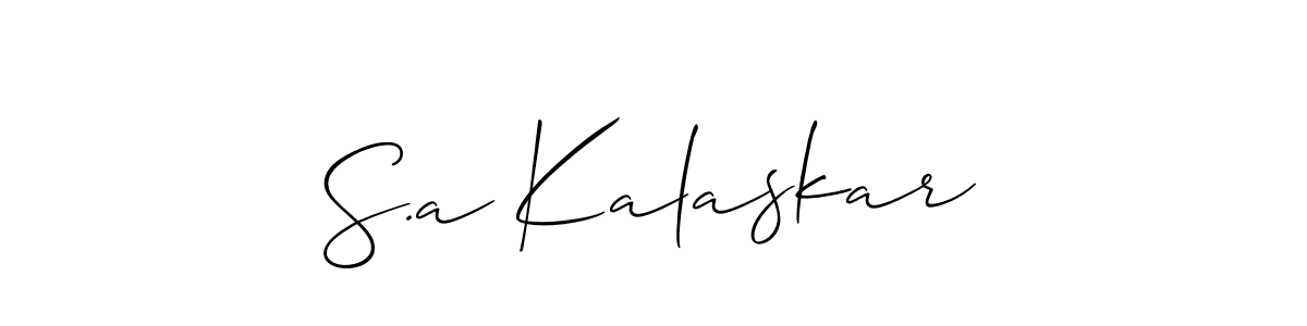 Make a beautiful signature design for name S.a Kalaskar. Use this online signature maker to create a handwritten signature for free. S.a Kalaskar signature style 2 images and pictures png