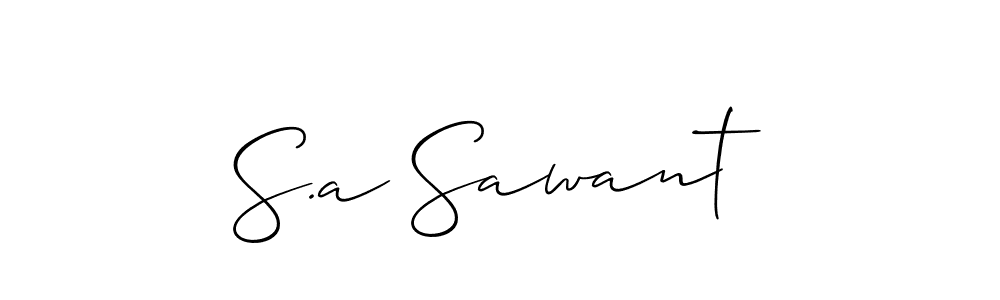 Use a signature maker to create a handwritten signature online. With this signature software, you can design (Allison_Script) your own signature for name S.a Sawant. S.a Sawant signature style 2 images and pictures png