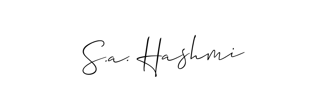 Best and Professional Signature Style for S.a. Hashmi. Allison_Script Best Signature Style Collection. S.a. Hashmi signature style 2 images and pictures png