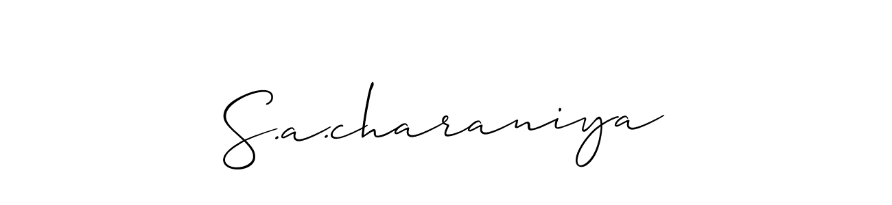 How to make S.a.charaniya signature? Allison_Script is a professional autograph style. Create handwritten signature for S.a.charaniya name. S.a.charaniya signature style 2 images and pictures png