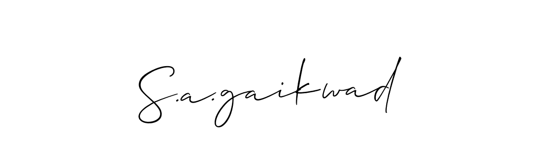 Also You can easily find your signature by using the search form. We will create S.a.gaikwad name handwritten signature images for you free of cost using Allison_Script sign style. S.a.gaikwad signature style 2 images and pictures png