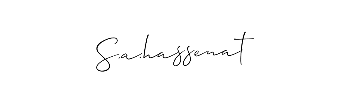 Make a beautiful signature design for name S.a.hassenat. Use this online signature maker to create a handwritten signature for free. S.a.hassenat signature style 2 images and pictures png