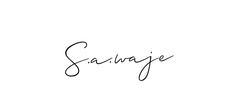 This is the best signature style for the S.a.waje name. Also you like these signature font (Allison_Script). Mix name signature. S.a.waje signature style 2 images and pictures png