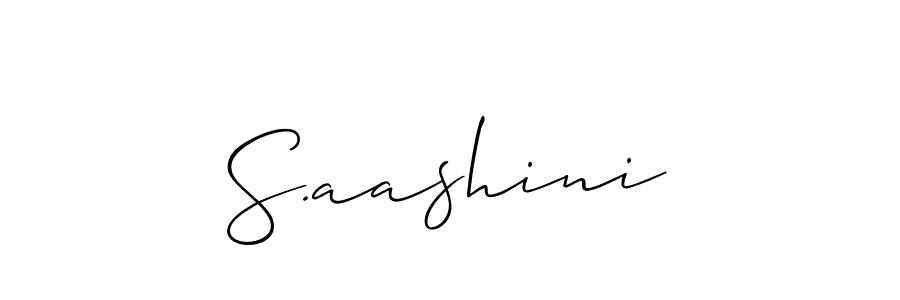 Also we have S.aashini name is the best signature style. Create professional handwritten signature collection using Allison_Script autograph style. S.aashini signature style 2 images and pictures png